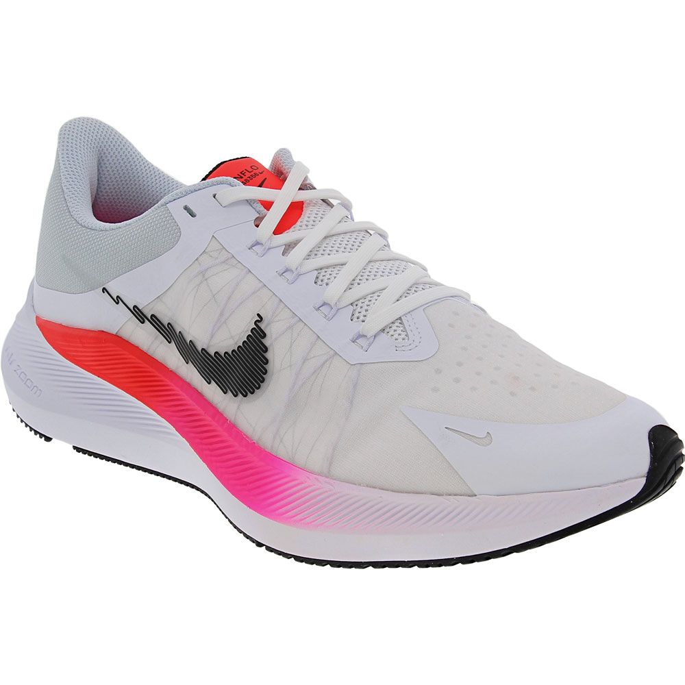 Nike Winflo 8 Running Shoes - Mens White Black Crimson