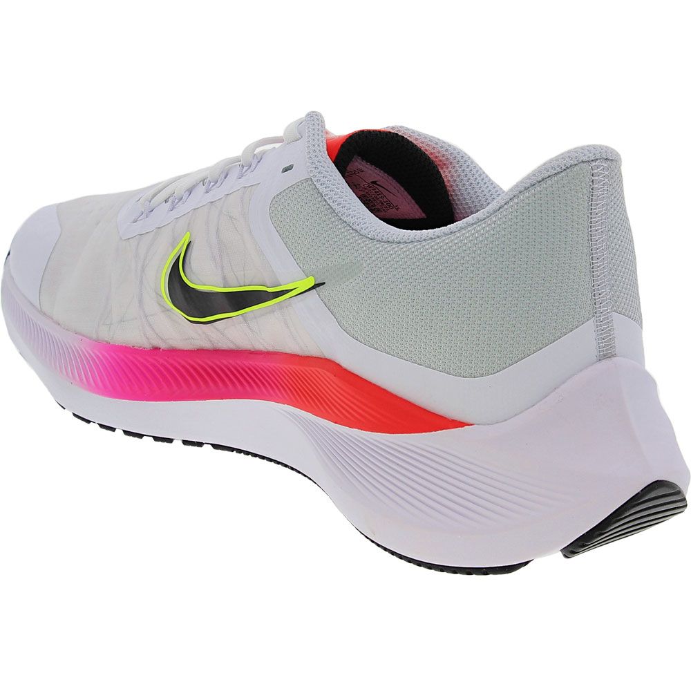 Nike Winflo 8 Running Shoes - Mens White Black Crimson Back View