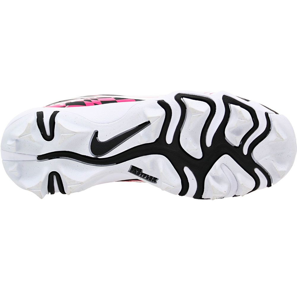 Nike Hyperdiamond 4 Keystone Girls Softball Cleats Black Hyper Pink Sole View