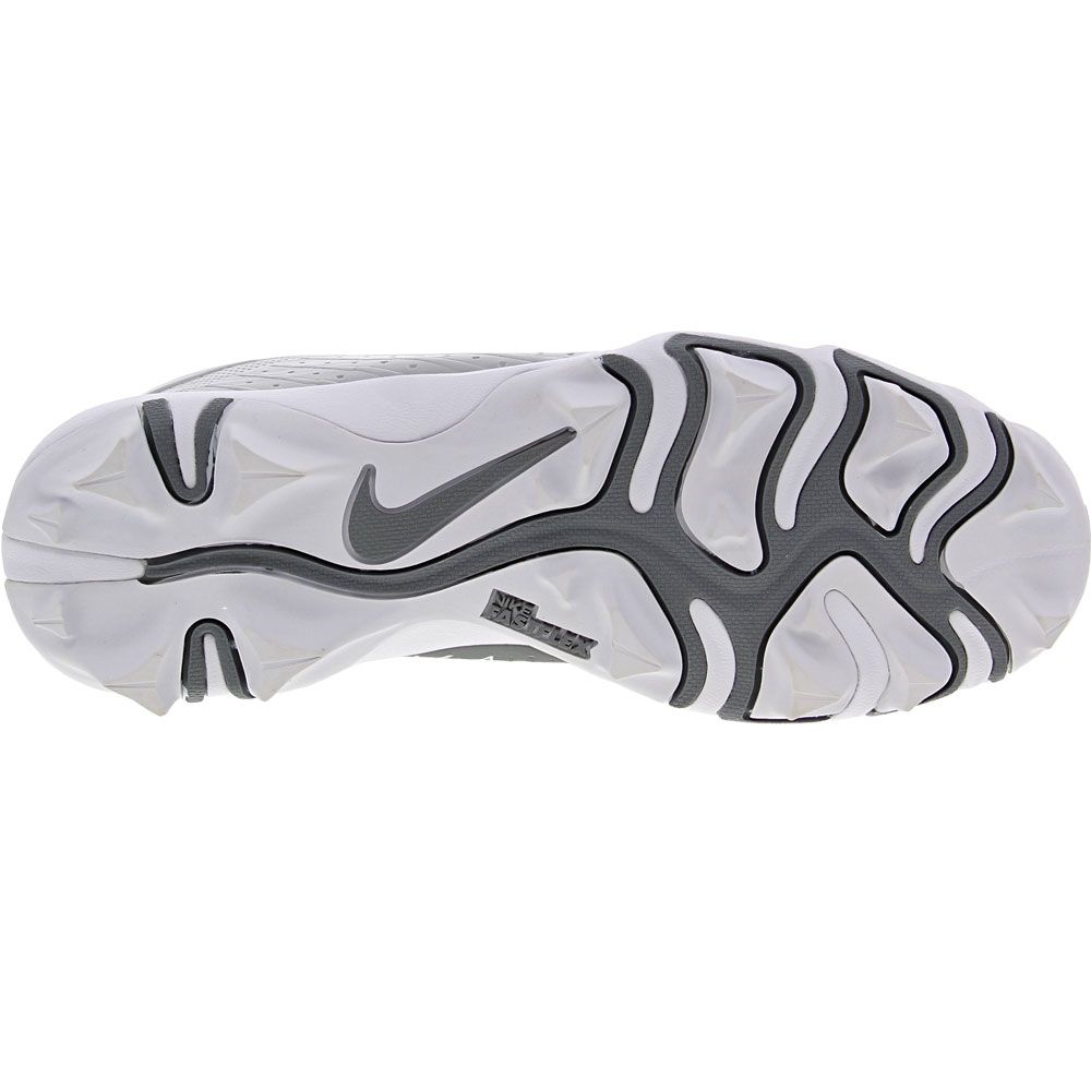 Nike Vapor Ultrafly 4 Keystone Boys Baseball Cleats Light Smoke Grey Dark Smoke Grey Sole View