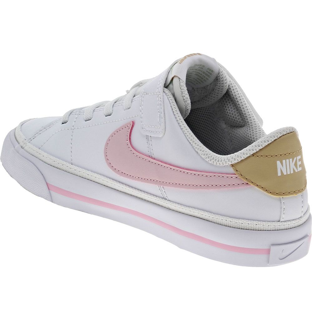 Nike Court Legacy Ps Skate - Boys | Girls White Pink Tan Back View