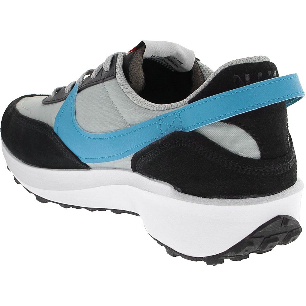 Nike Waffle Debut Running Shoes - Mens Grey Fog Laser Blue Back View