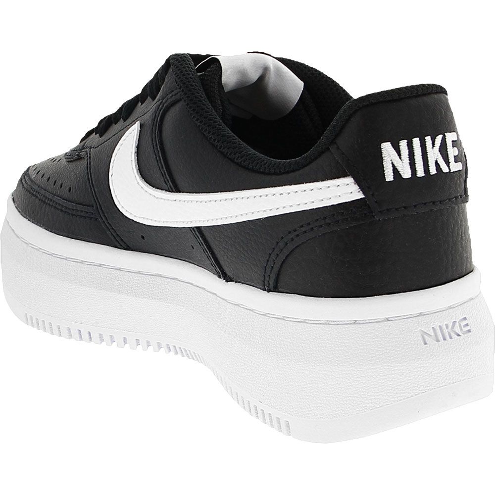 Nike Court Vision Alta Lifestyle Shoes - Womens Black White Back View