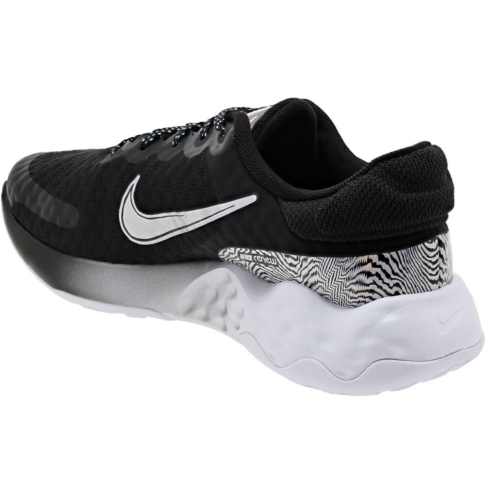 Nike Renew Ride 3 Premium Running Shoes - Womens Black Black White Back View