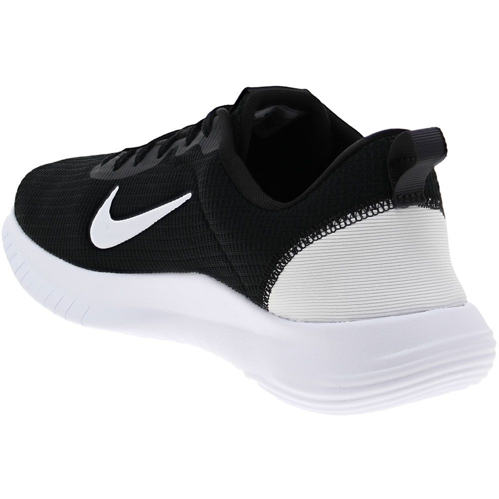 Nike Flex Experience Rn 12 Running Shoes - Mens Black White Smoke Grey Back View