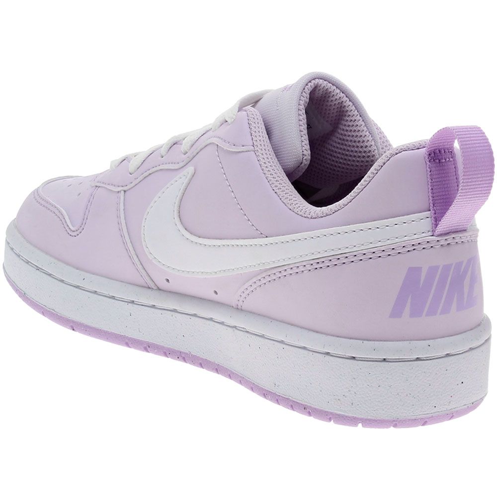 Nike Court Borough Low Recraft Big Kids Shoes Grape White Lilac Back View