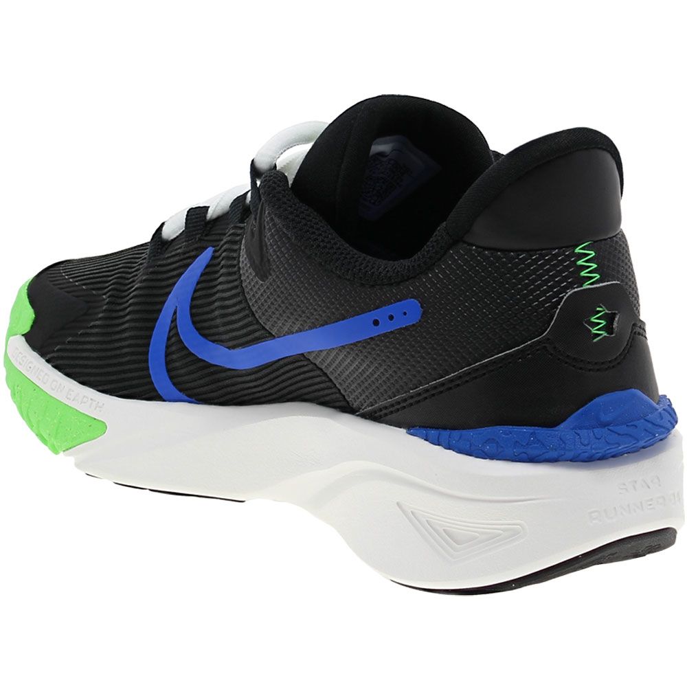 Nike Star Runner 4 Big Kids Slip On Running Shoes Black Blue White Back View