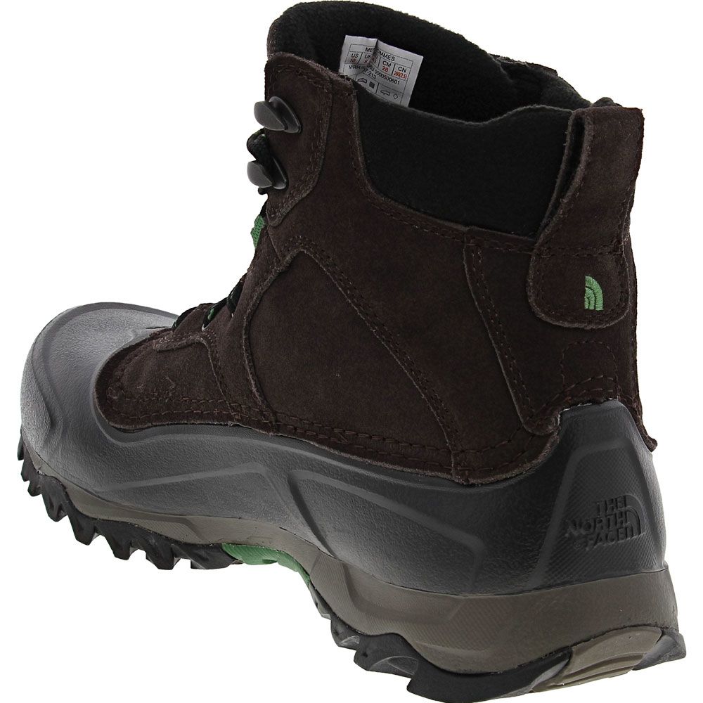 The North Face Snowfuse Winter Boots - Mens Ganache Brown Sullivan Green Back View