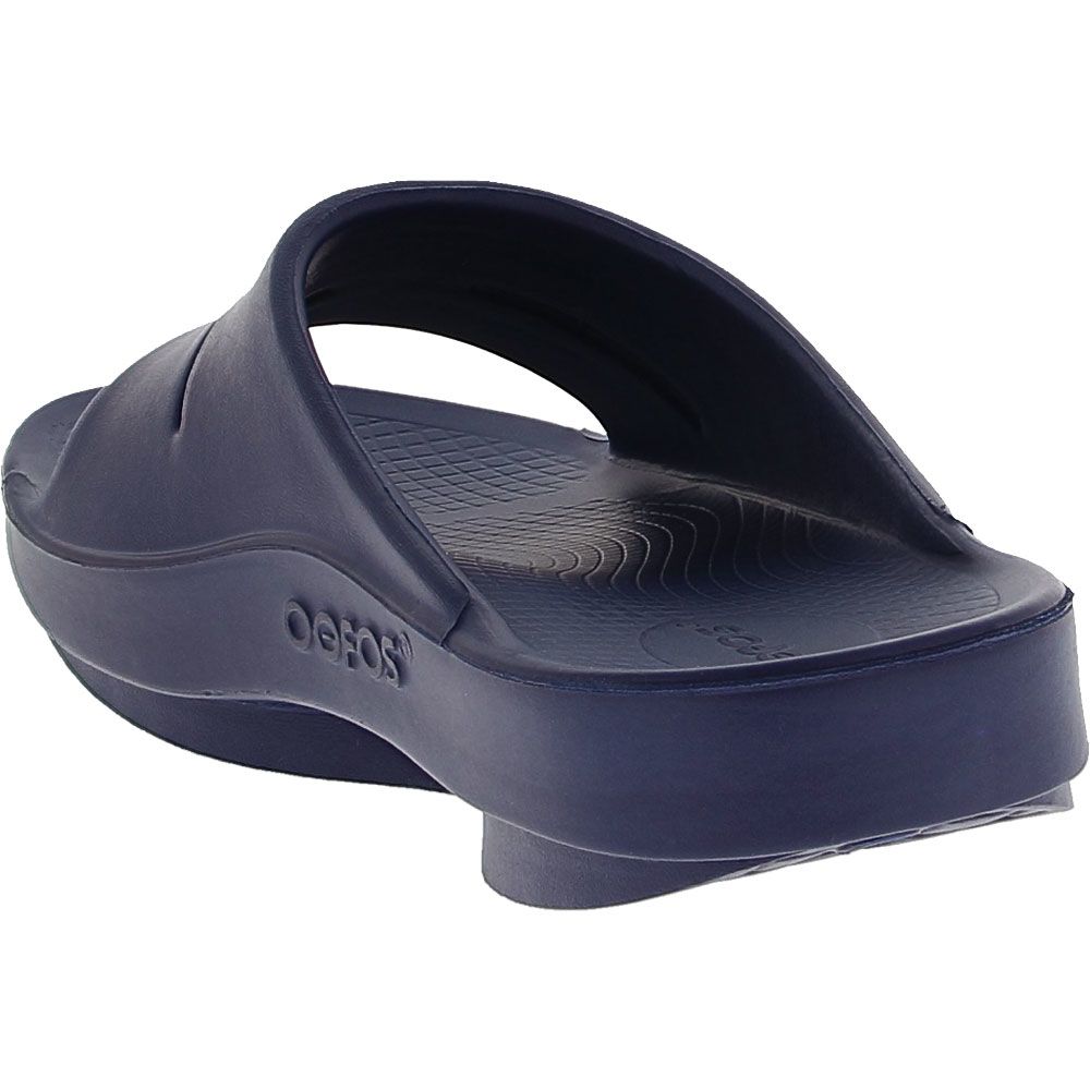 Oofos OOahh Slide Sandals - Mens | Womens Navy Back View