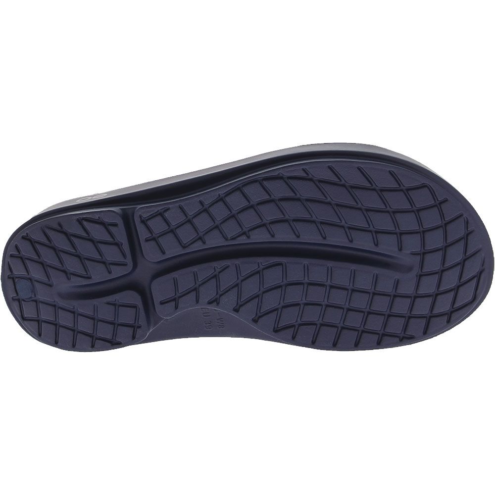 Oofos OOahh Slide Sandals - Mens | Womens Navy Sole View