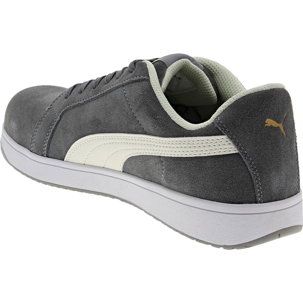 Puma Safety Heritage Iconic ESD Safety Toe Work Shoes - Mens Grey White Back View