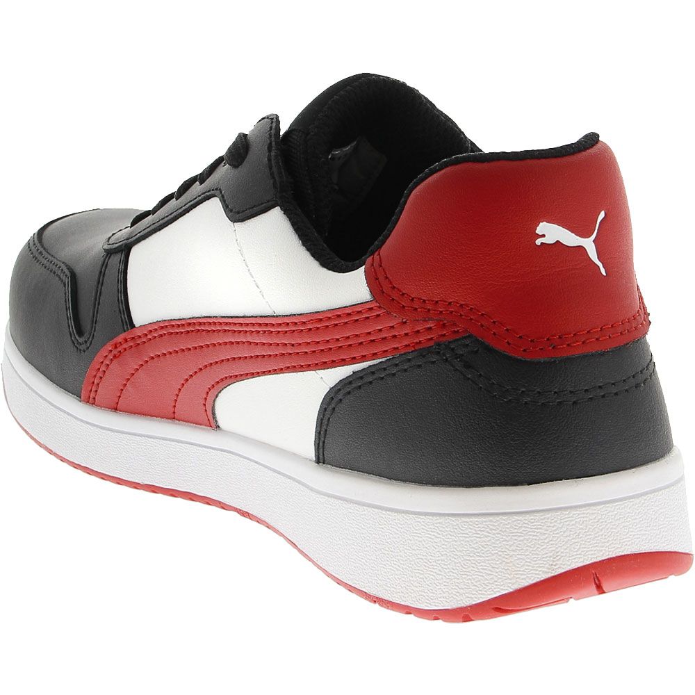 Puma Safety Frontcourt Low Composite Toe Work Shoes - Mens Black Red Back View