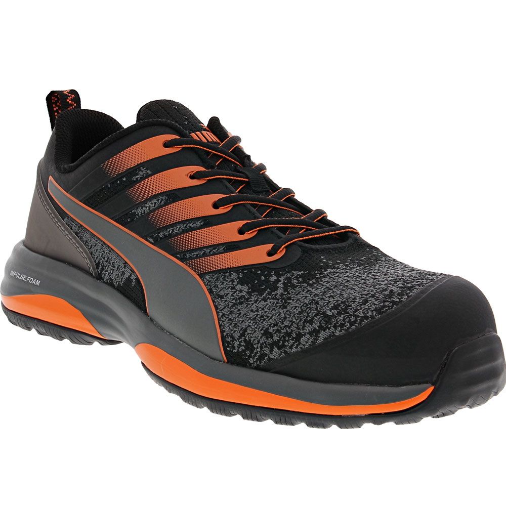 Puma Safety Charge Composite Toe Work Shoes - Mens Black Orange