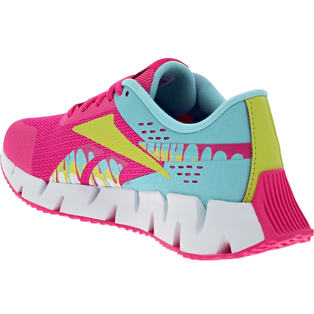 Reebok Zig Dynamica 2 Running - Boys | Girls Pink Back View