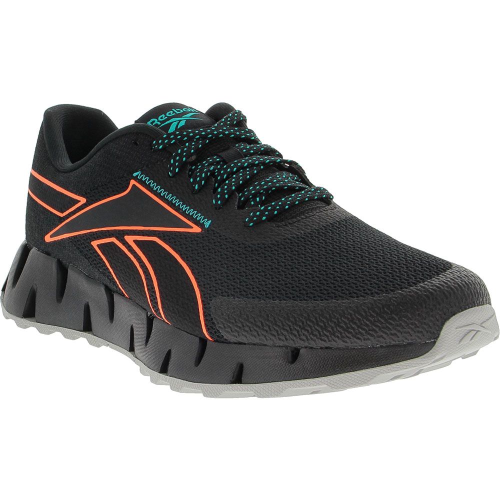 Reebok Zig Dynamica Adventure Running Shoes - Mens Black Orange Teal