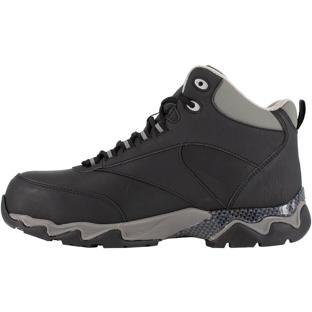 Reebok Work Rb1068 Composite Toe Work Shoes - Mens Black With Grey Trim Back View