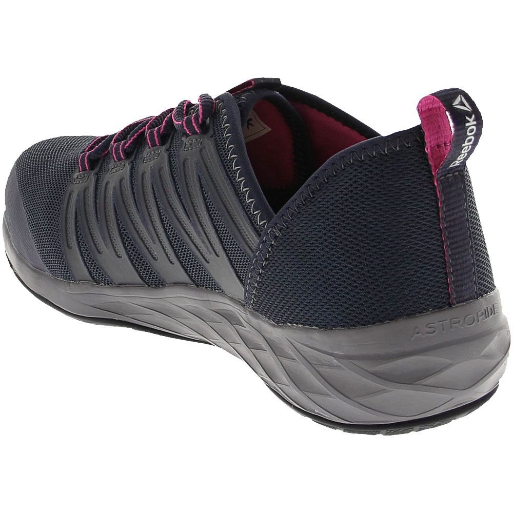 Reebok Work RB398 Astroride Womens Comp Toe Work Shoes Navy Back View