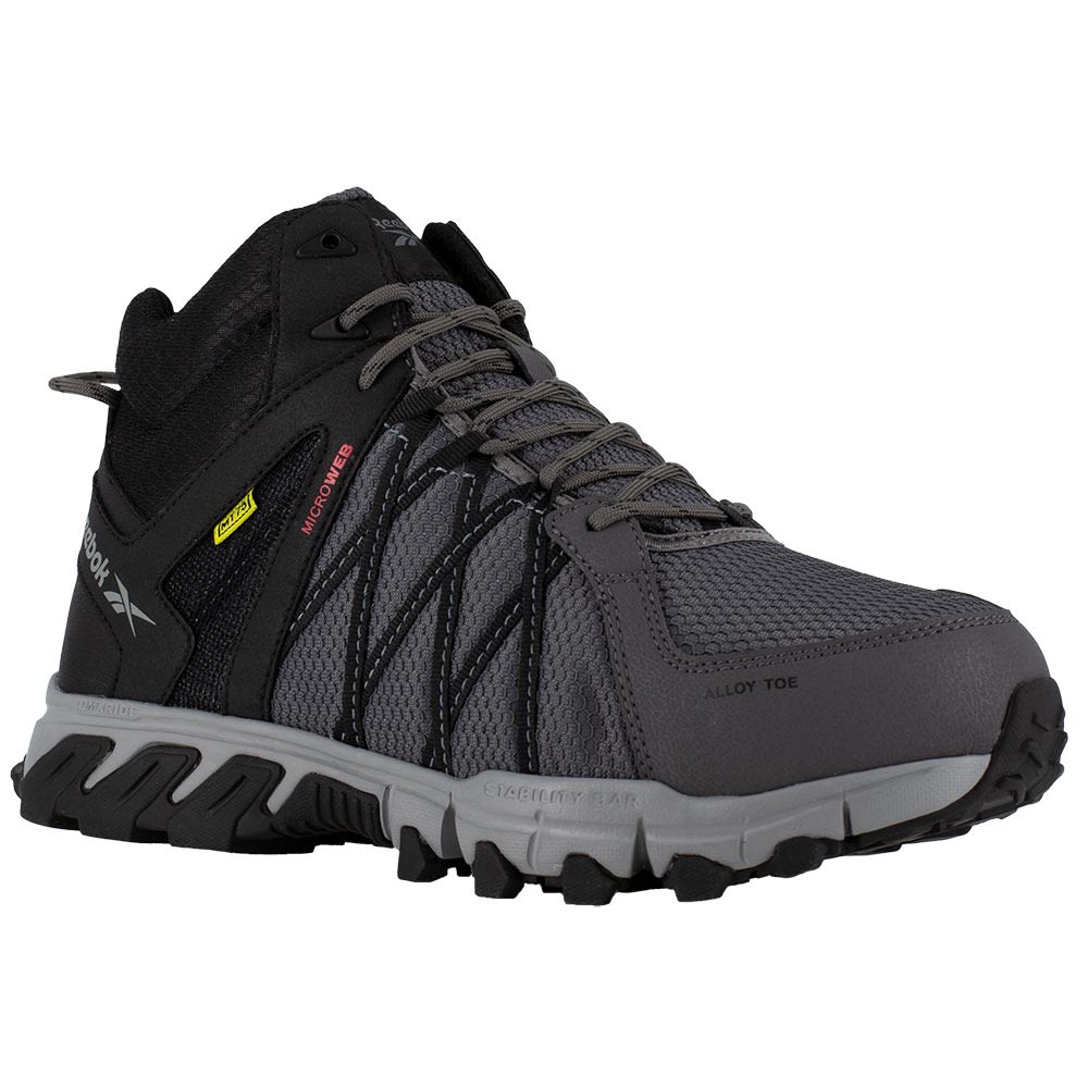 Reebok Work RB3400 Trailgrip Mid Mens Met Work Boots Grey