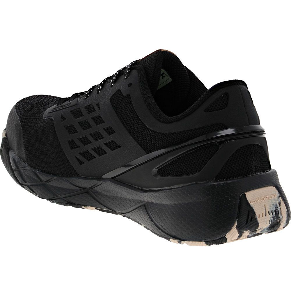 Reebok Work Nanoflex TR Composite Toe Work Shoes - Womens Black Brown Back View