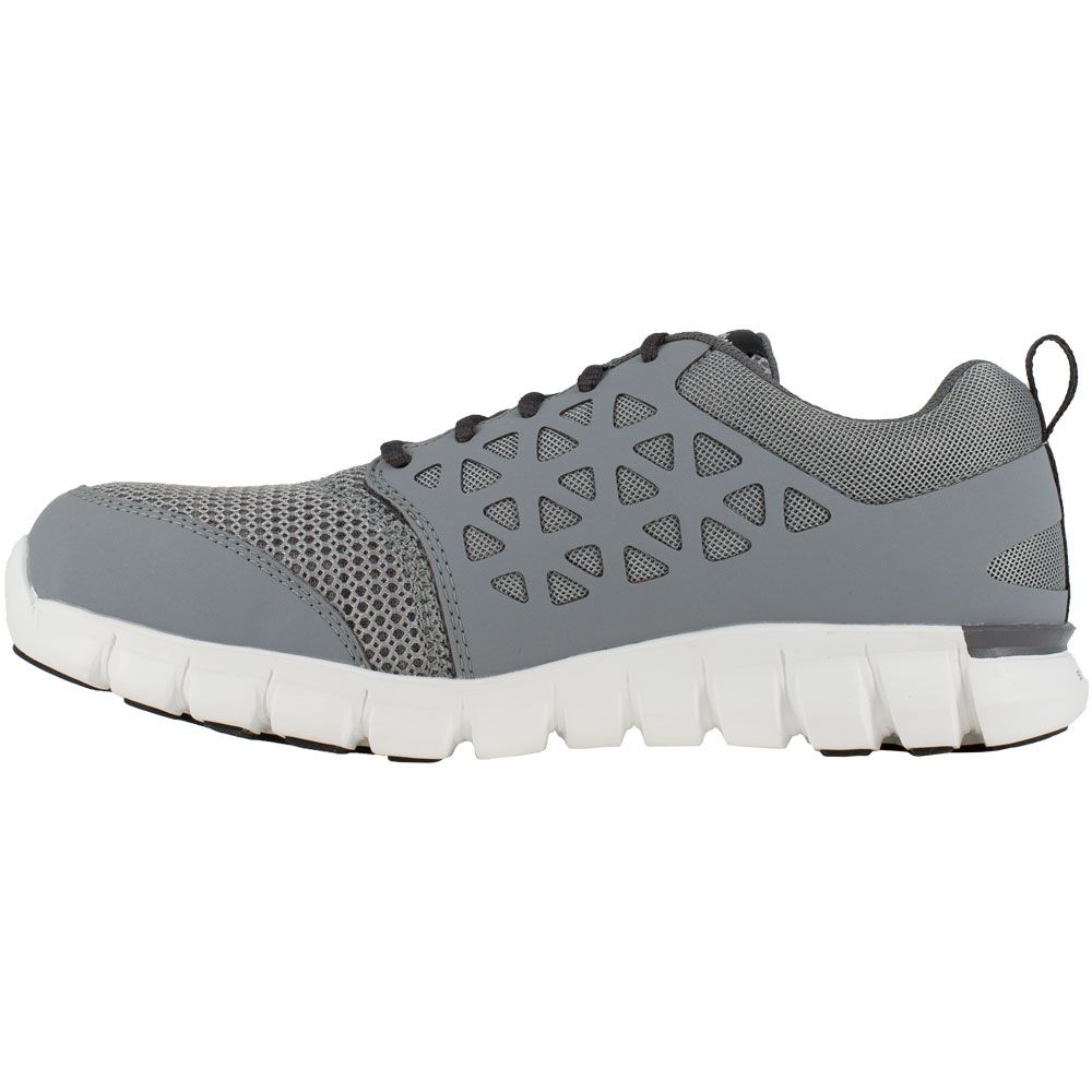 Reebok Work Sublite Athletic Steel Toe Work Shoes - Mens Grey Back View