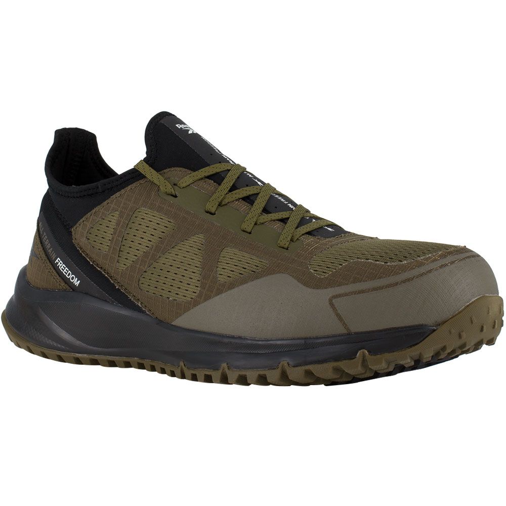 Reebok Work Rb4092 Safety Toe Work Shoes - Mens Sage And Black