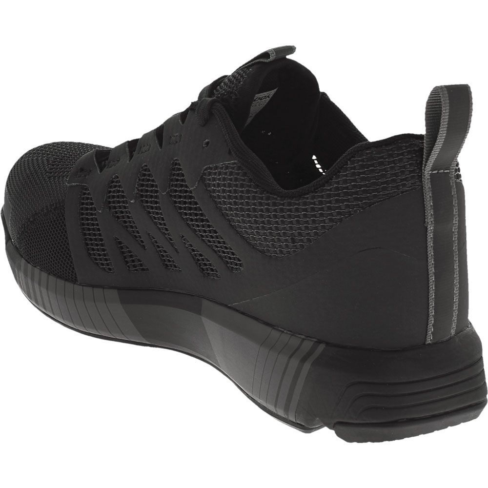 Reebok Work Mens RB4310 Flexweave Comp Toe Work Shoes Black Back View