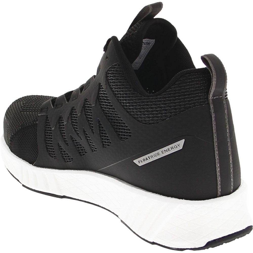 Reebok Work RB4316 Flexweave Mid Composite Toe Mens Work Shoes Black Back View