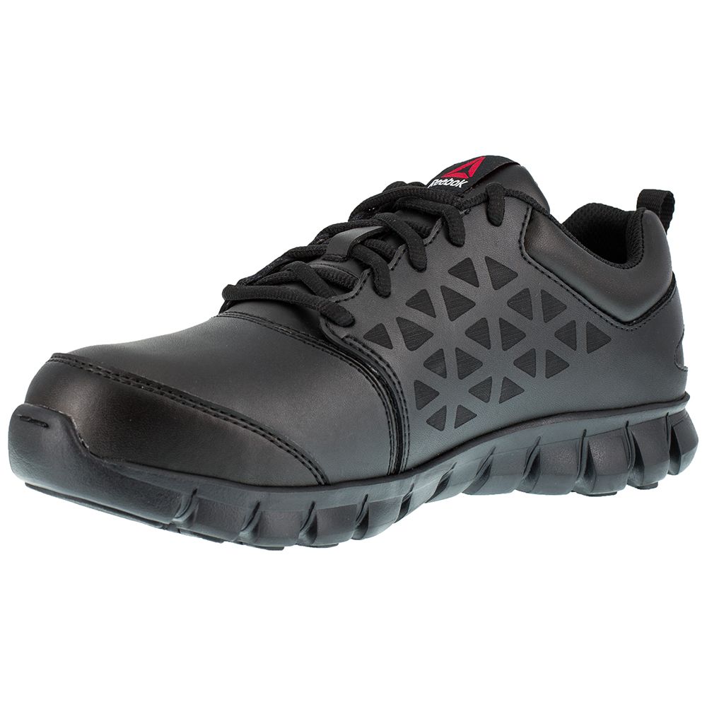 Reebok Work Sublite RB460 Metguard Low Womens Work Shoes Black Back View