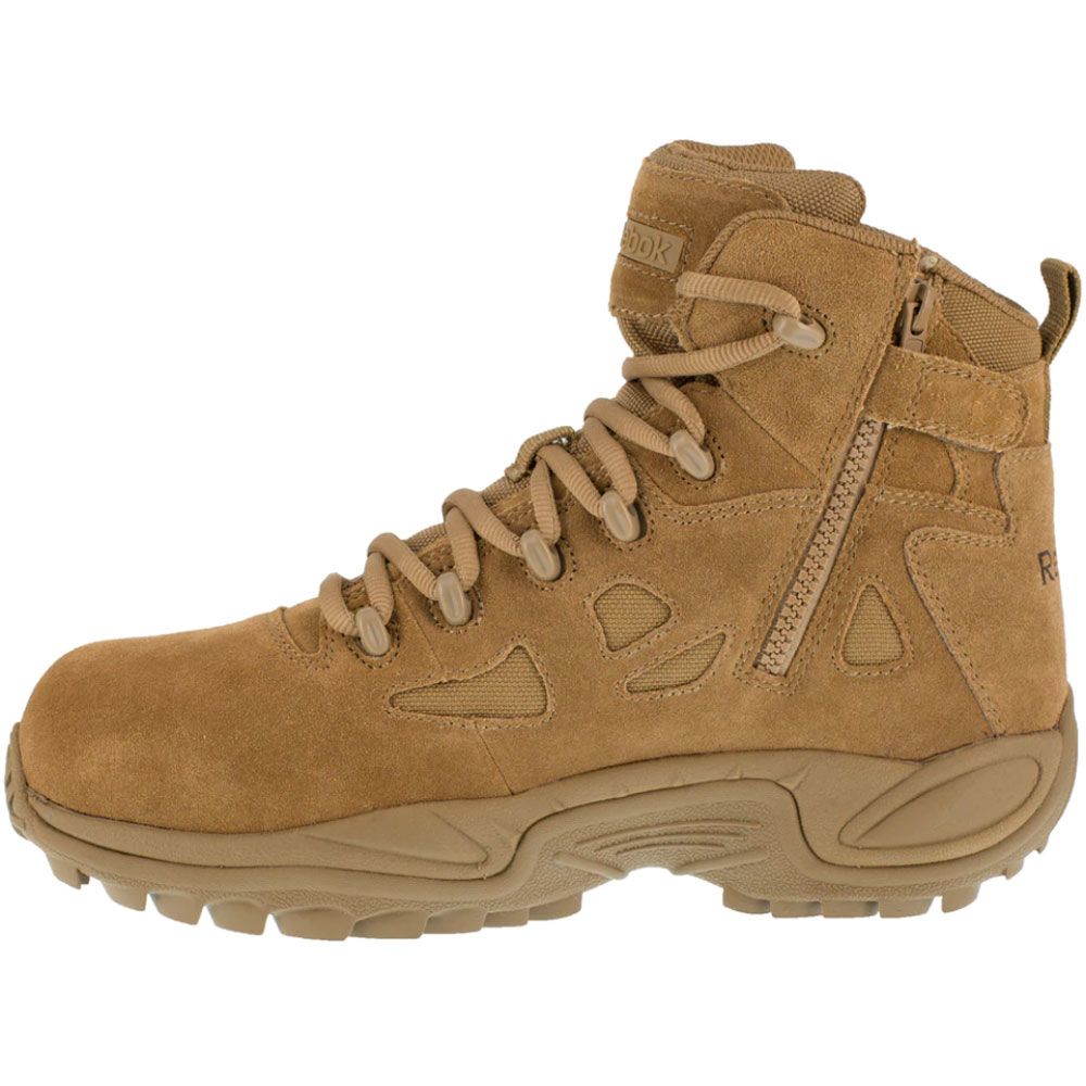 Reebok Work Rapid Response RB8650 Comp Toe Mens Work Boots Tan Back View