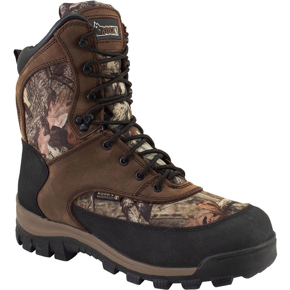 Rocky 4755 Core Mens Waterproof Hunting Outdoor Boots Brown Mossy Oak