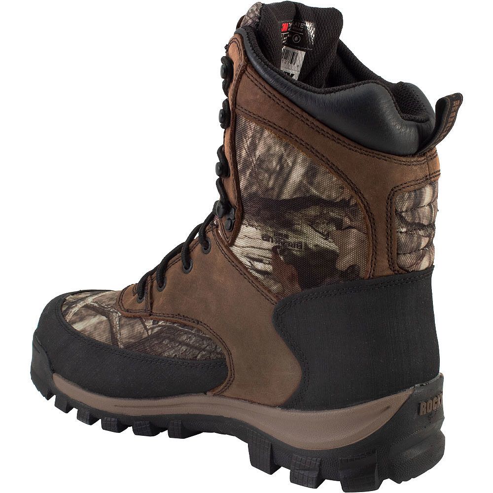 Rocky 4755 Core Mens Waterproof Hunting Outdoor Boots Brown Mossy Oak Back View