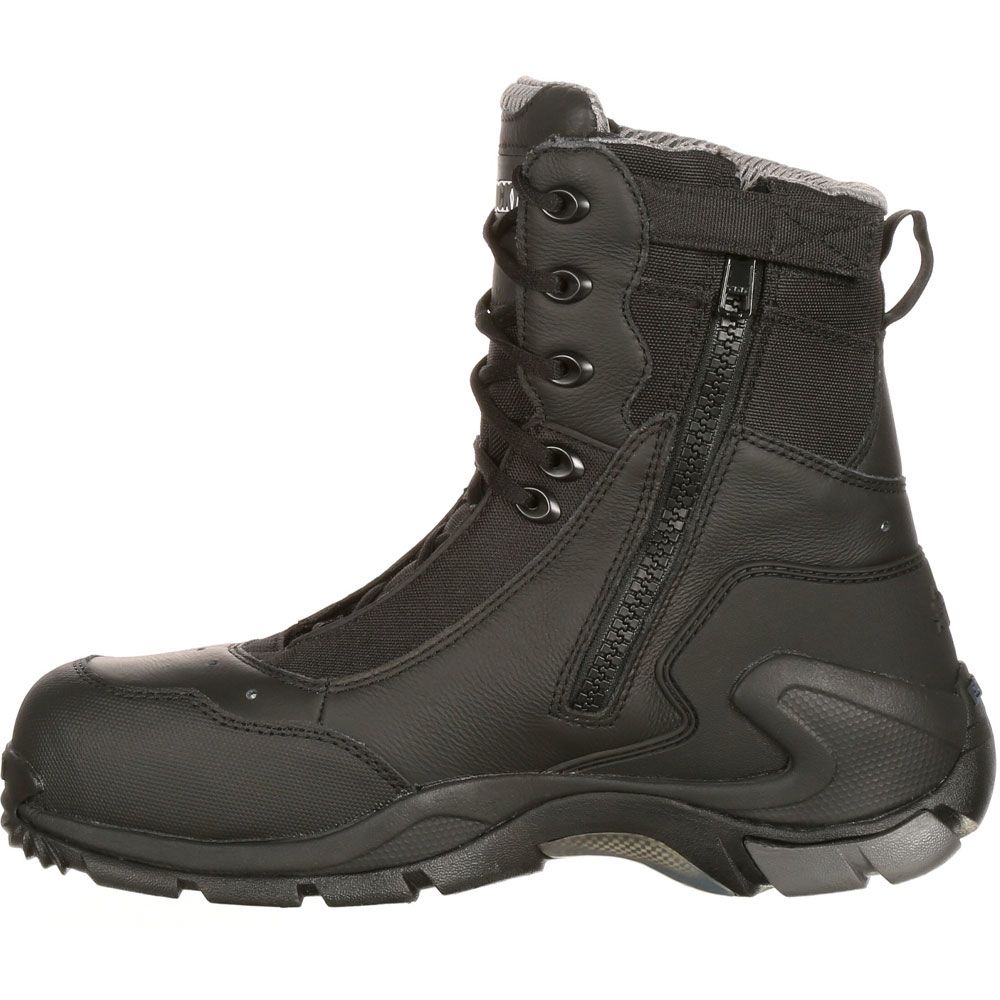 Rocky 1st Med Crbn Fbr Sz Wp Composite Toe Work Boots - Mens Black Back View