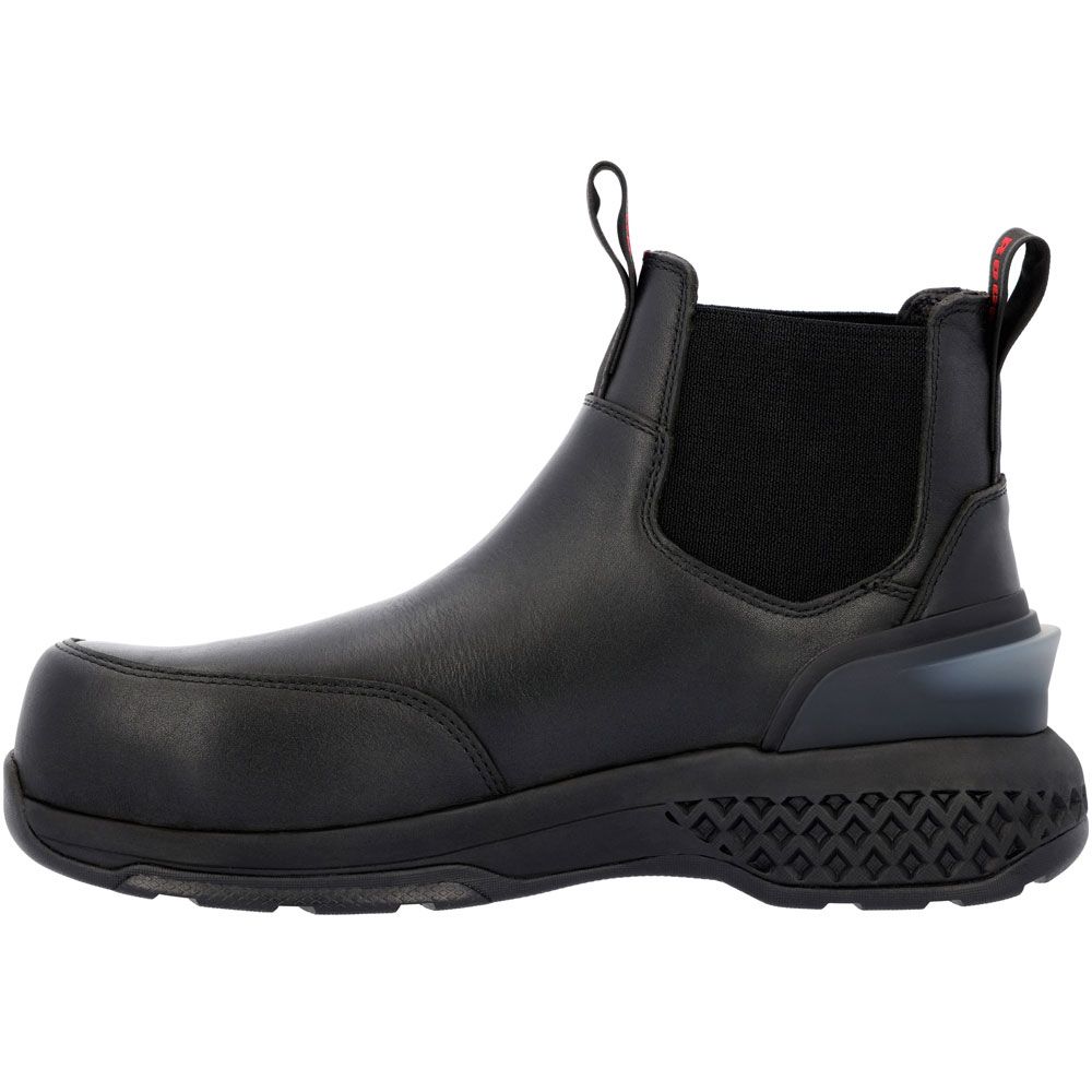 Rocky Code Red Station Composite Toe Work Boots - Mens Black Back View