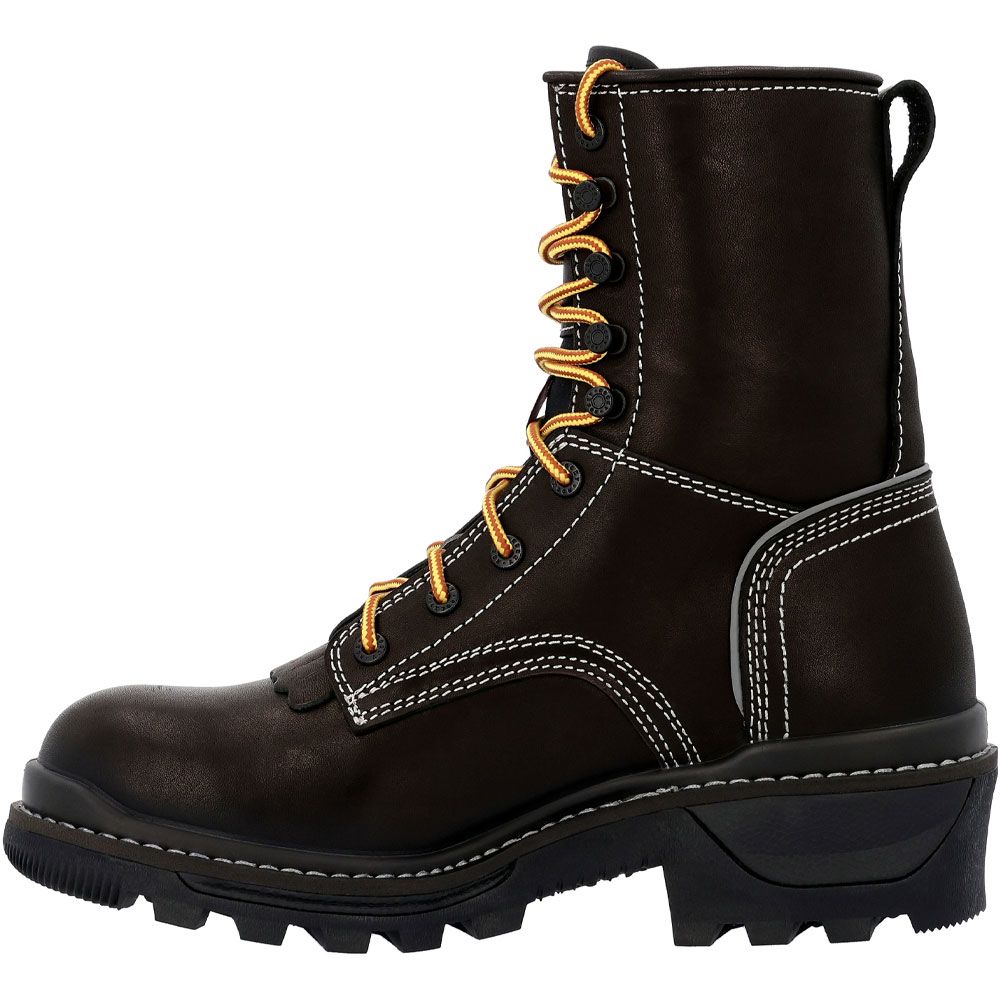 Rocky Rkk0439 Rams Horn Logger Composite Toe Work Boots - Mens Black Back View