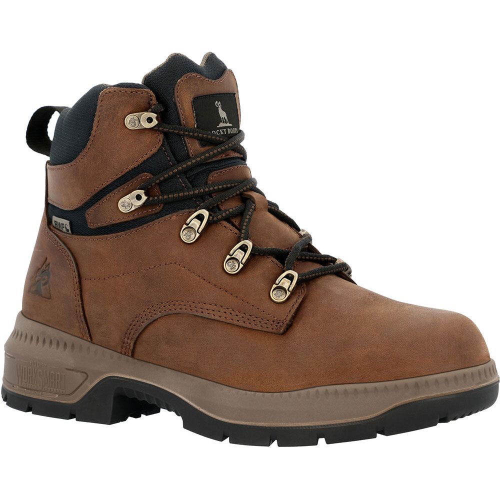 Rocky Worksmart RKK0458 Composite Toe Work Boots - Mens Crazy Horse