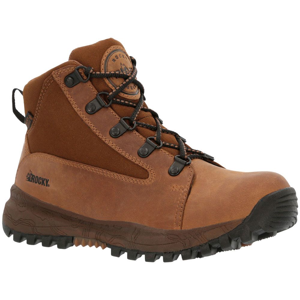 Rocky Spike RKS0544C Boys Hiking Boots Bark Brown