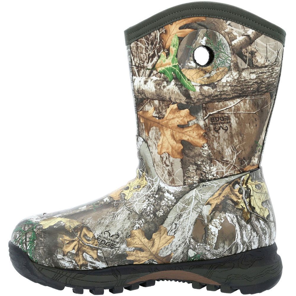 Rocky Spike RKS0545C Little Kids Rubber Winter Boots Realtree Edge Back View