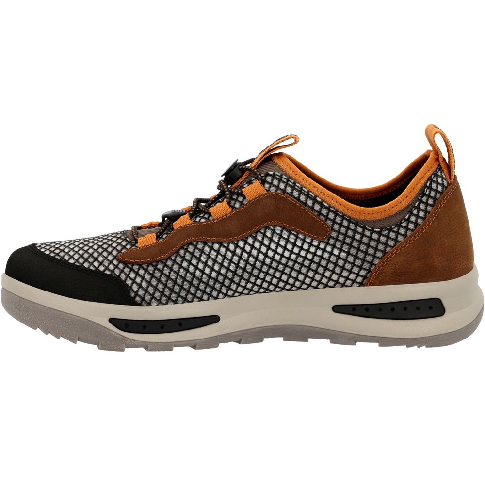 Rocky No Wake RKS0645 Hiking Shoes - Mens Black Brown Orange Back View