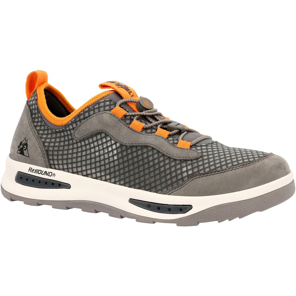 Rocky NoWake RKS0647 Outdoor Water Shoes - Mens Grey Orange