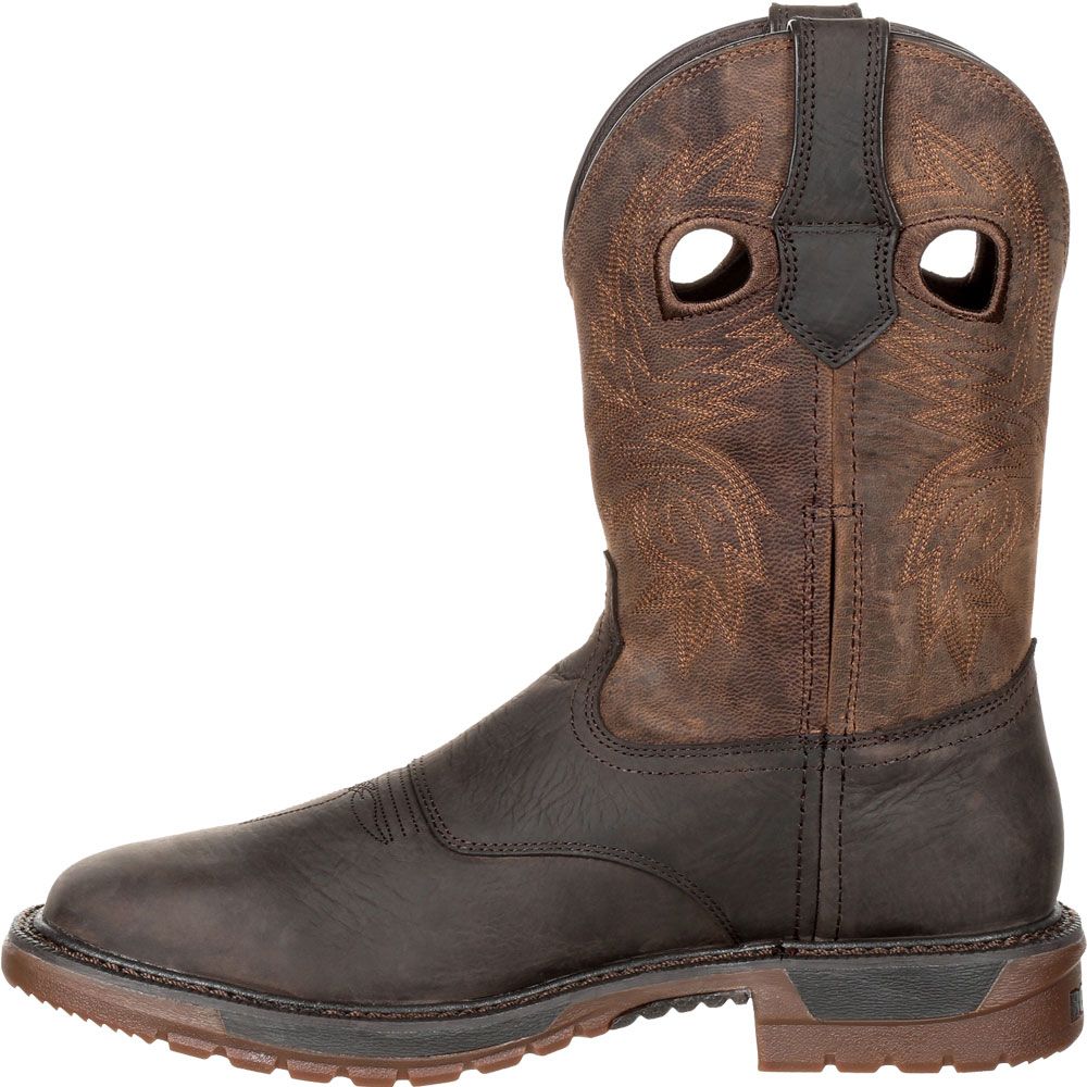 Rocky Original Ride Flx Waterproof Western Boots - Mens Brown Back View