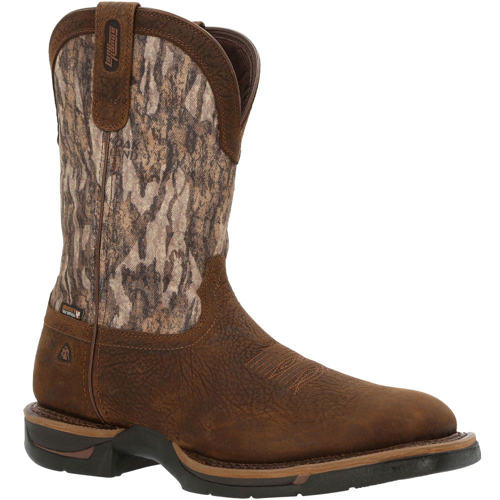 Rocky Long Range RKW0358 Mens Western Boots Mossy Oak Bottom Land