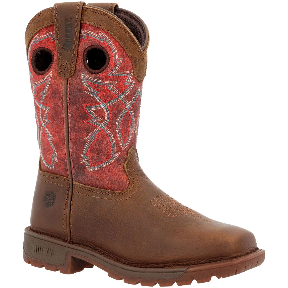 Rocky Legacy 32 RKW0377C Kids Western Boots Dark Brown Red