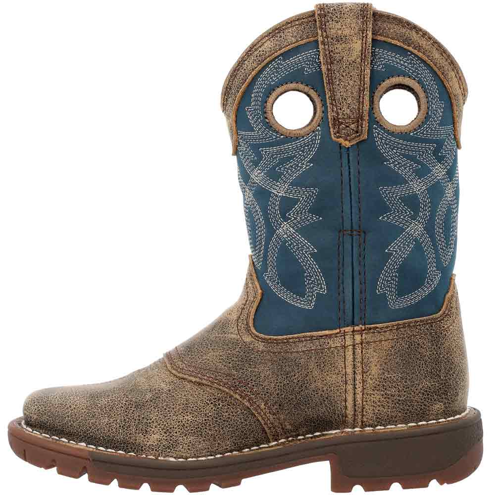 Rocky LTL Kids Legacy 32 RKW0409C WP Western Boots - Boys | Girls Slate Back View