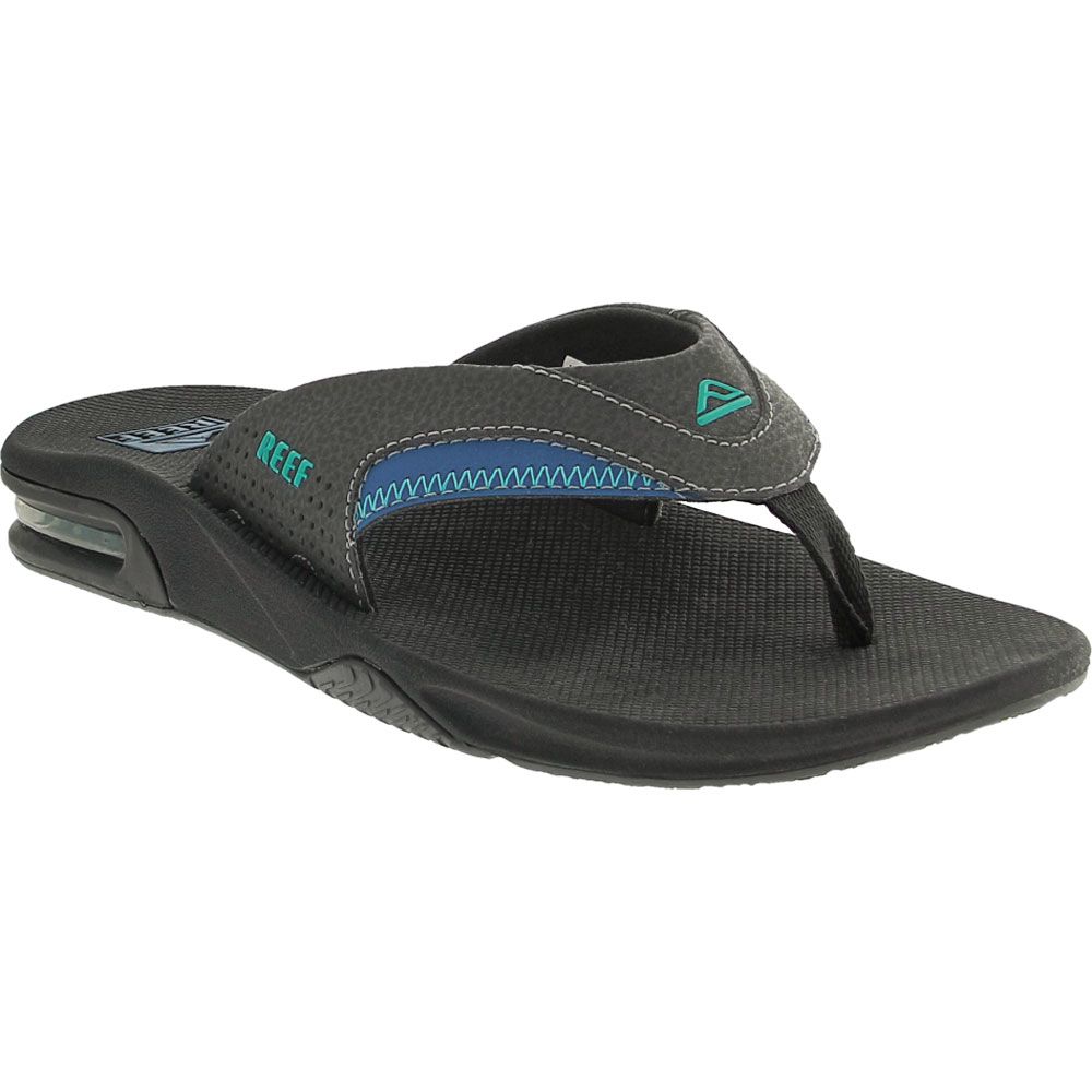 Reef Fanning Flip Flops - Mens Blue Black