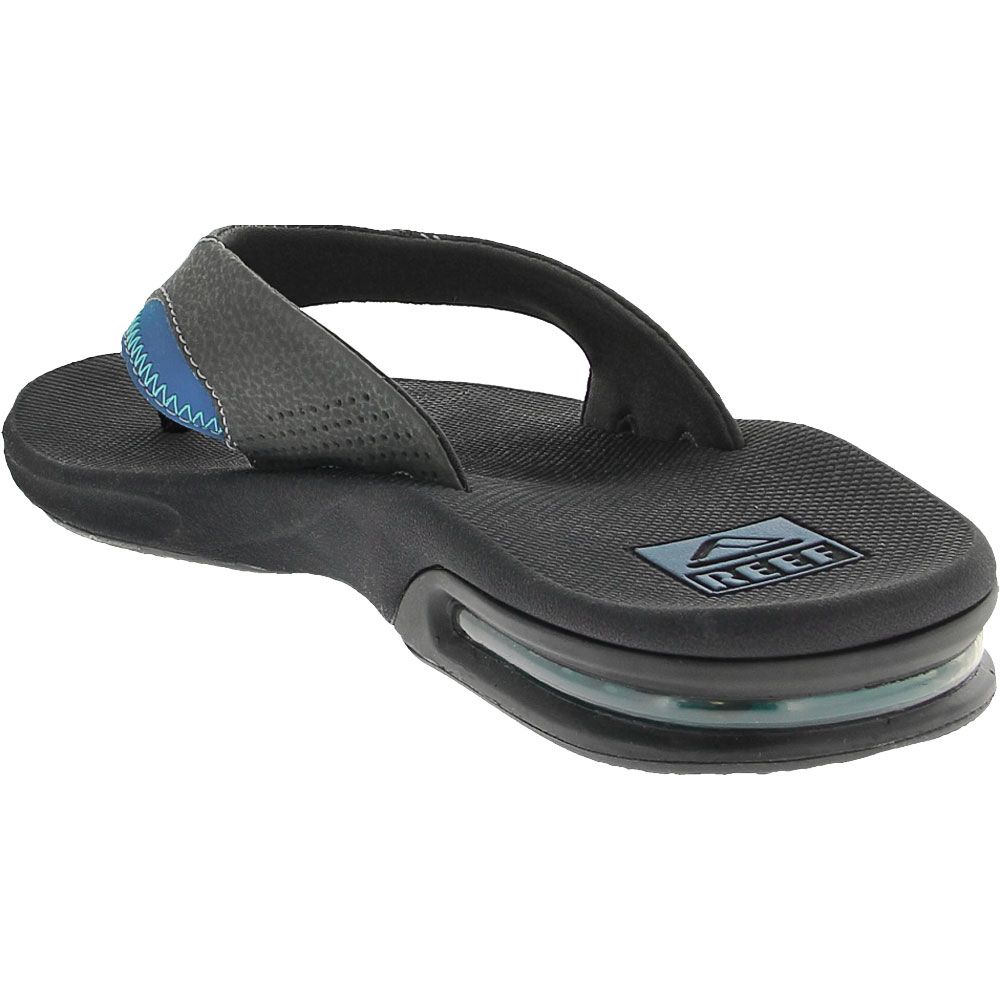 Reef Fanning Flip Flops - Mens Blue Black Back View