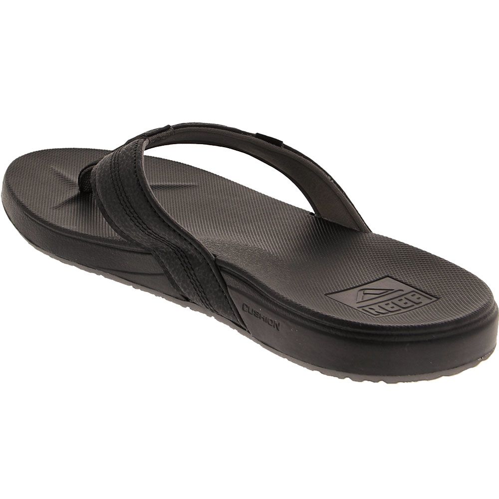 Reef Cushion Phantom Flip Flop Sandals - Mens Black Back View