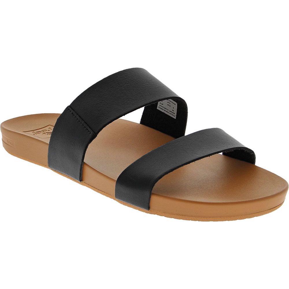 Reef Cushion Bounce Vista Flip Flops - Womens Black Natural