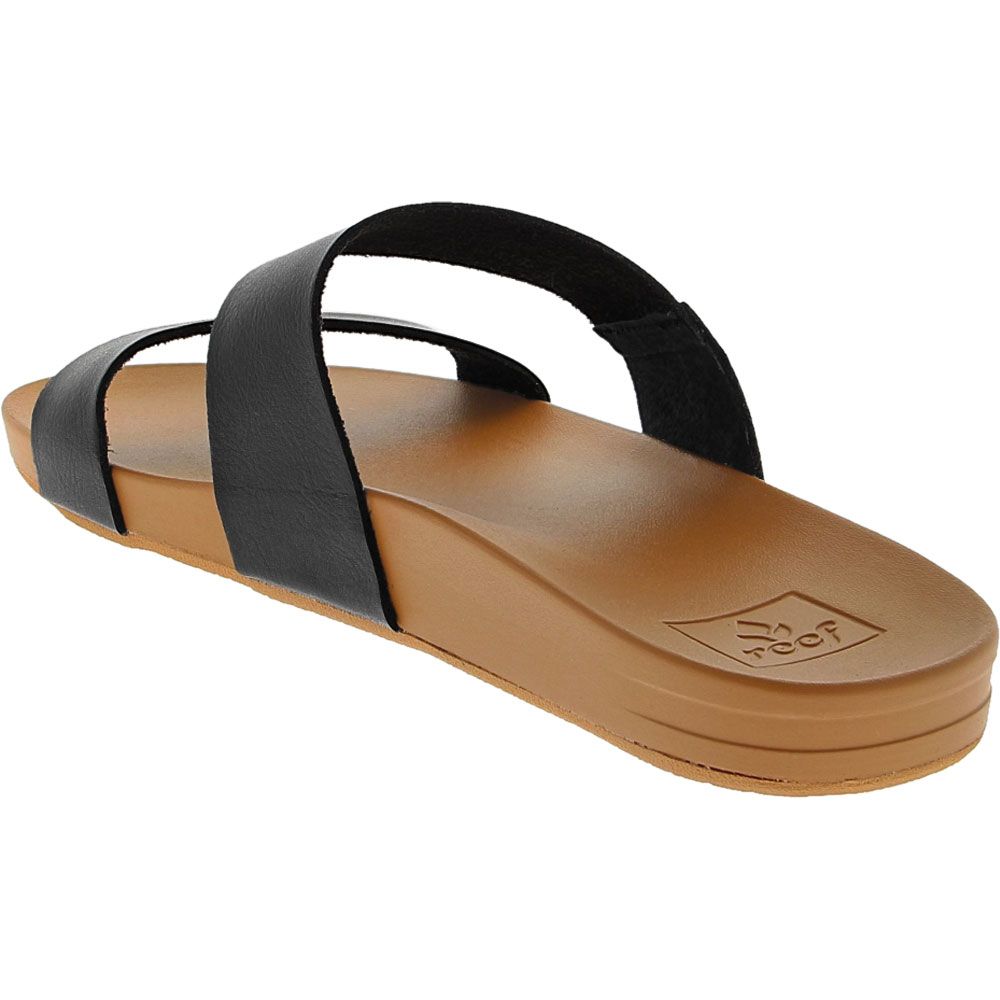 Reef Cushion Bounce Vista Flip Flops - Womens Black Natural Back View