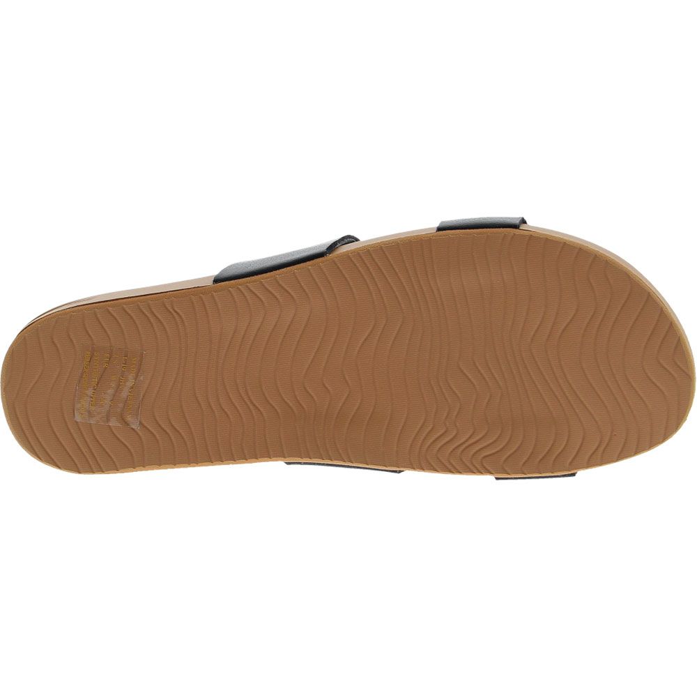 Reef Cushion Bounce Vista Flip Flops - Womens Black Natural Sole View