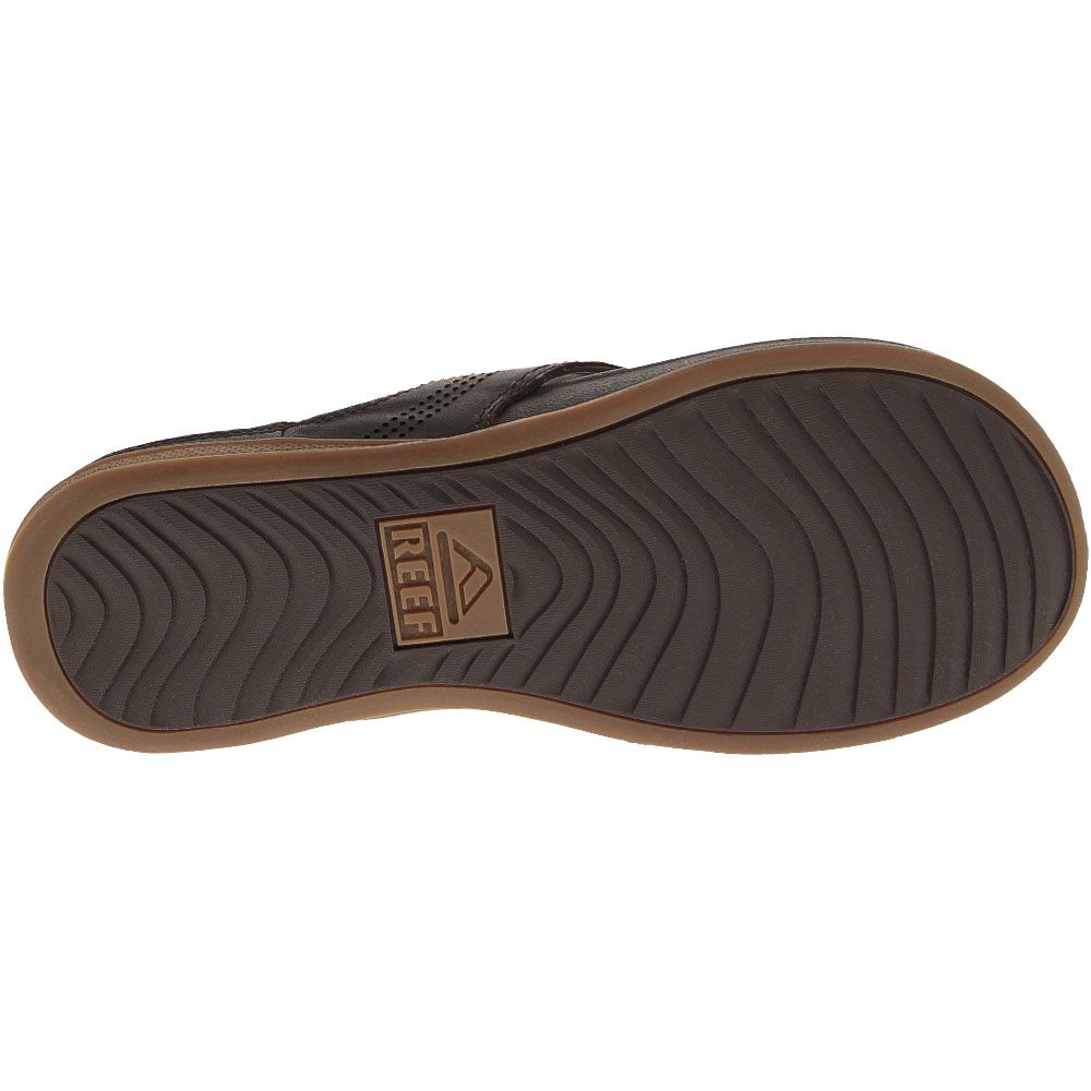 Reef Cushion Lux Flip Flops - Mens Brown Sole View